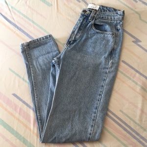 American Apparel Petite High Waist Mom Jean